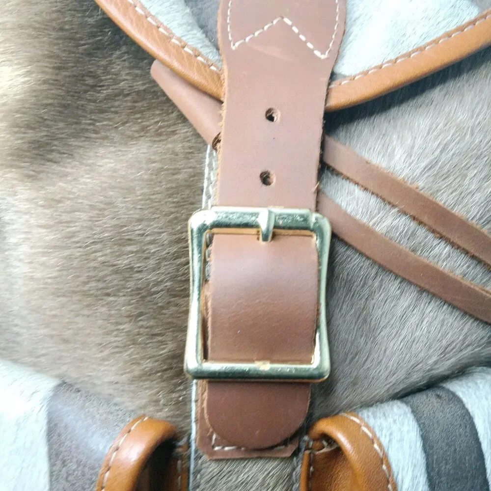 Lil' Miss Leather Backpack Handcrafted Cowhide Leather Bag - Picture 10 of 11